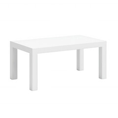 A modern white table designed for elegant and minimalist interiors., isolated on a transparent background.