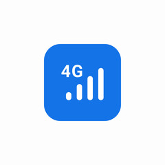 4G network icon sign vector
