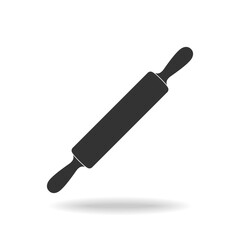 Rolling pin graphic icon. Roller sign isolated on white background. Bakery symbol. Vector illustration