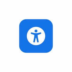assistant accessible icon sign vector