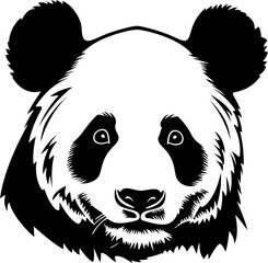Handdrawn giant panda drawing 