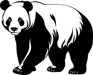 Handdrawn giant panda drawing 