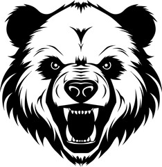 Handdrawn giant panda drawing 