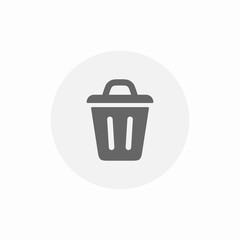 delete bin icon sign vector
