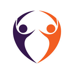 Vibrant People Unity Logo Design.