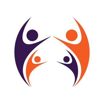 Vibrant People Unity Logo Design.