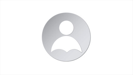 Abstract Man User Icon - Person Profile,simple man icon on white background.