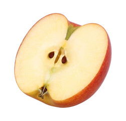 half red apple (Envy Apple) isolated, fresh red apple, transparent PNG, PNG format, cut out