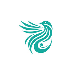 Obraz premium Abstract swoosh-style bird design, ideal for logo company, business, community, and branding.