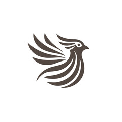 Abstract swoosh-style bird design, ideal for logo company, business, community, and branding.