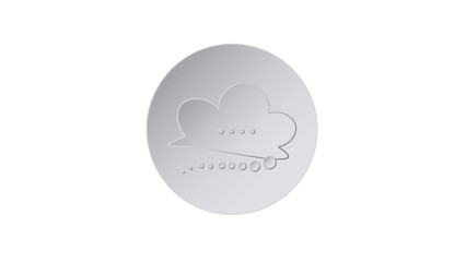 Obraz premium Abstract weather Cloud,simple icon on white background.