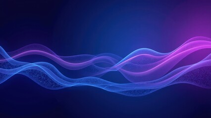 Dazzling abstract backdrop of swirling azure and blush waves, dotted with tiny specks on a deep midnight canvas