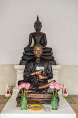 Buddhist monks at Wat Chakrawat in Bangkok.