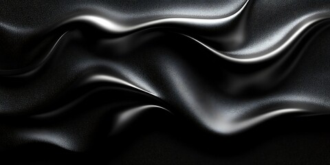 Obraz premium Dark fabric waves, elegant texture, abstract background, design element