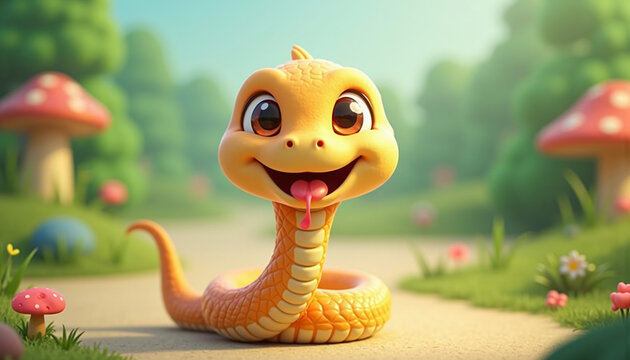 snake with a ball