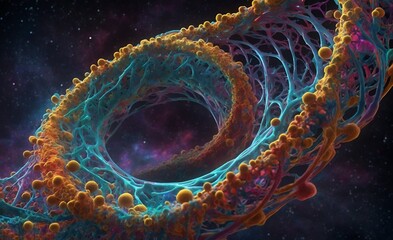 A Microscopic View of a Human Cell RNA and DNA