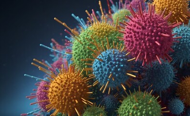 virus full colours background 