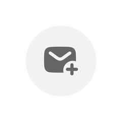 message add plus icon sign vector