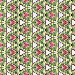 Abstract geometric seamless pattern on white background 