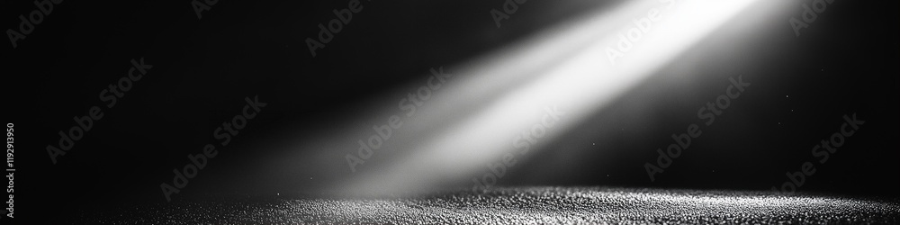 Poster light beam shining through dark background with soft light creating a mesmerizing abstract scene