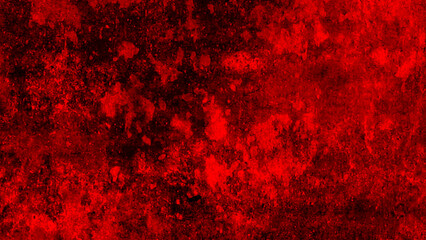 Scary red wall for background, Dark grunge textured red concrete wall background. abstract bright colorful background