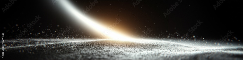 Poster light and particles creating an abstract background with shimmering effects and ethereal glow in a d