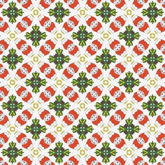 Seamless pattern with christmas elements on white background.