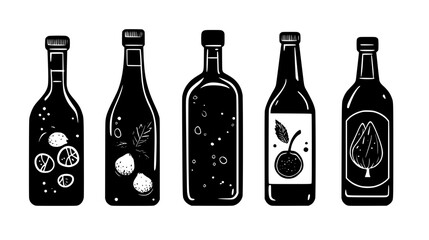 Collection of Cider vinegar digital art, Cider vinegar vector graphic, repetitive pattern