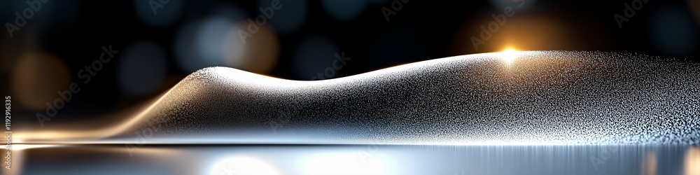 Poster abstract waves in shimmering light creating dynamic background and texture for visual projects