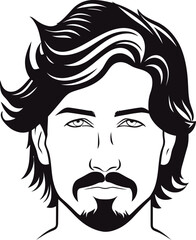 Man hairstyle silhouette 