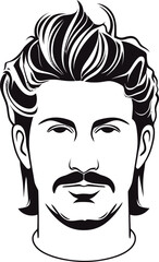 Man hairstyle silhouette 
