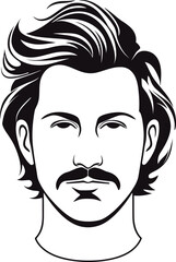 Man hairstyle silhouette 
