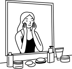 화장하는 여자2