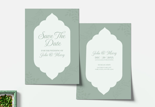Indian Wedding Invitation Flyer Template