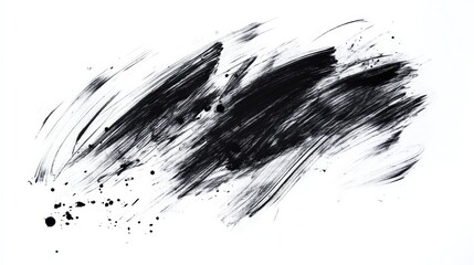 black scribbles isolated on white 
