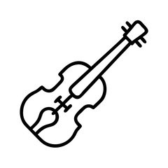 Obraz premium violin icon, violin line art - simple line art of violin, perfect for violin logos and icons and themed design