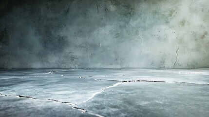 Grungy textured concrete wall and floor background.