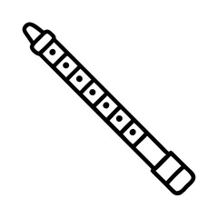 flute icon, flute line art - simple line art of flute, perfect for flute logos and icons and themed design