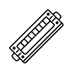 harmonica icon, harmonica line art - simple line art of harmonica, perfect for harmonica logos and icons and themed design