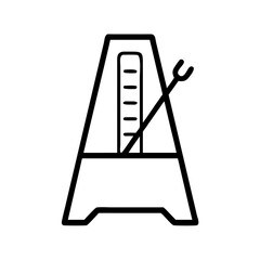 metronome icon, metronome line art - simple line art of metronome, perfect for metronome logos and icons and themed design