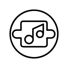 music streaming service icon, music streaming service line art - simple line art of music streaming service, perfect for music streaming service logos and icons and themed design