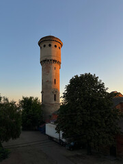 Old water tower in the old city of Poltava