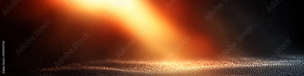 Poster light effect creating a vibrant glow with particles and abstract texture in a dark setting