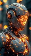 Fototapeta premium Cyberpunk Futuristic Robot