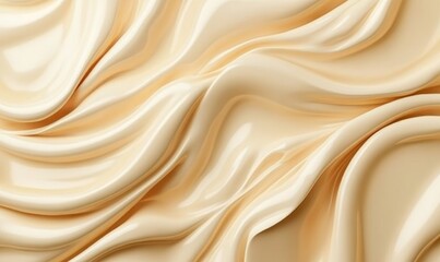 Fototapeta premium Elegant Creamy Waves Over a Soft Surface Creating a Serene and Calming Aesthetic