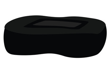 Cute cartoon hand drawn vector soap icon silhouette.