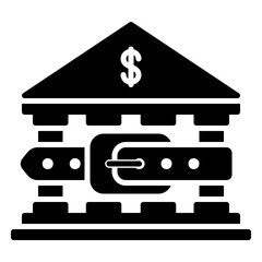 Fiscal austerity icon to maintain economic stability in the face of crisis