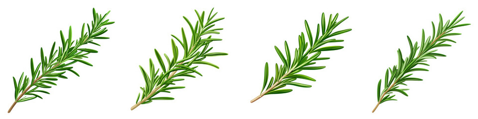 Fototapeta premium Fresh rosemary sprigs, aromatic herb, culinary use, green leaves, natural flavor, healthy cooking