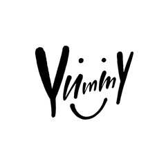 Delightful and Yummy Typography Featuring a Cheerful Smiley Face for Food and Fun Designs