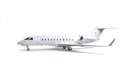 Obraz premium Luxury Private Jet on White Background. Generative AI